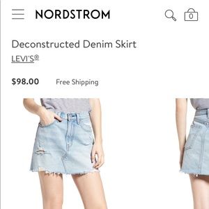 Levi’s distressed jean skirt